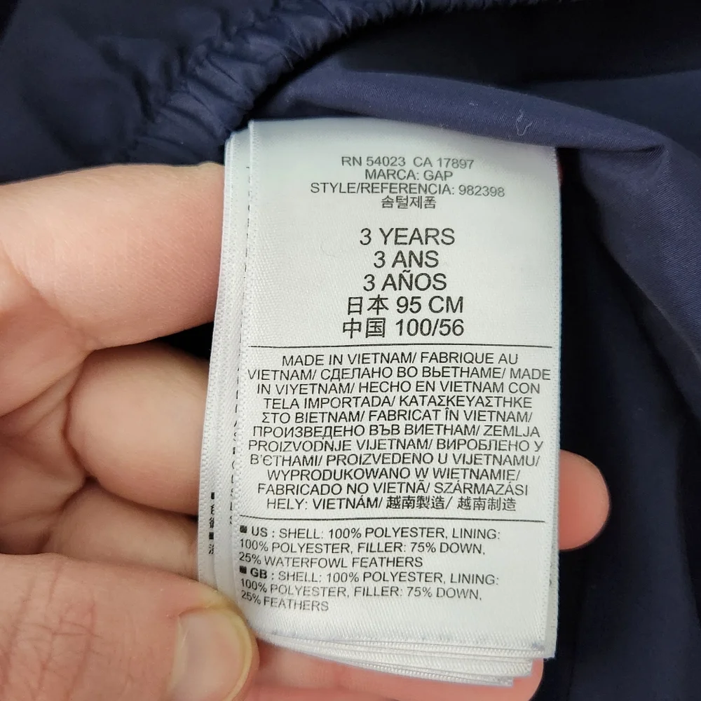 Gap Navy Blue Kids Puffer Jacket